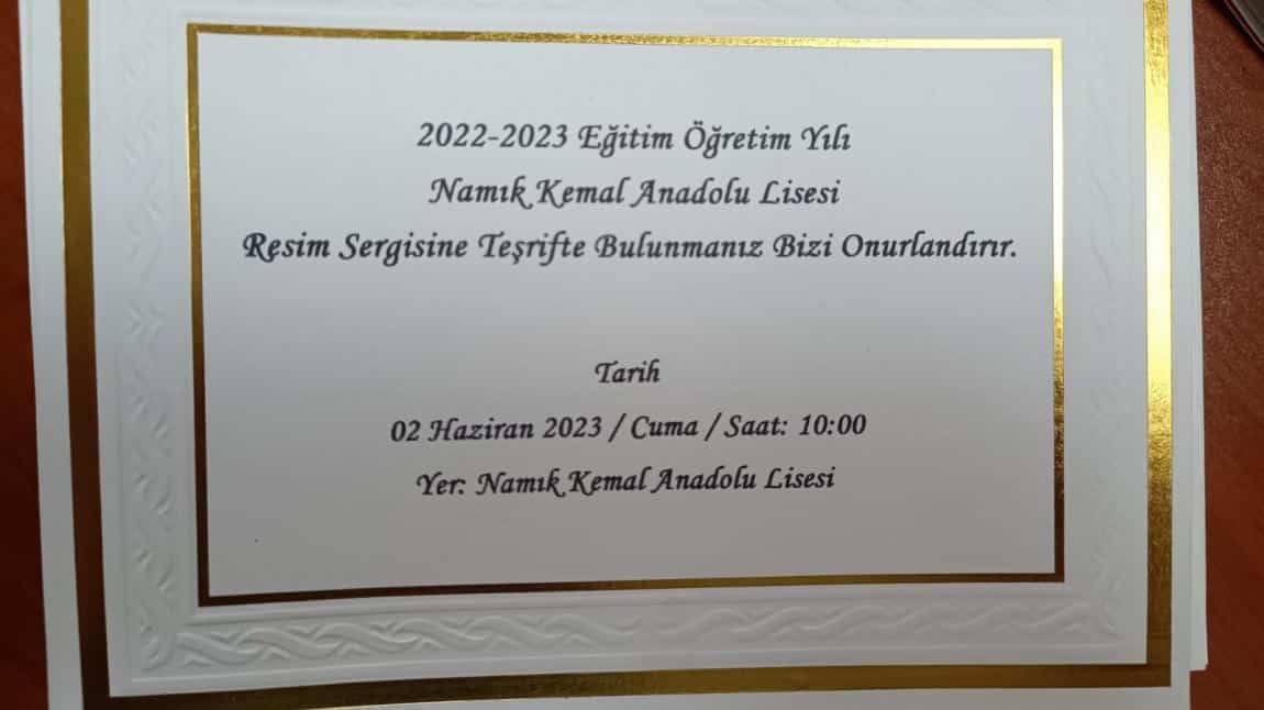 2022-2023 Eğitim-Öğretim Yılı Namık Kemal Anadolu Lisesi Resim Sergisi 